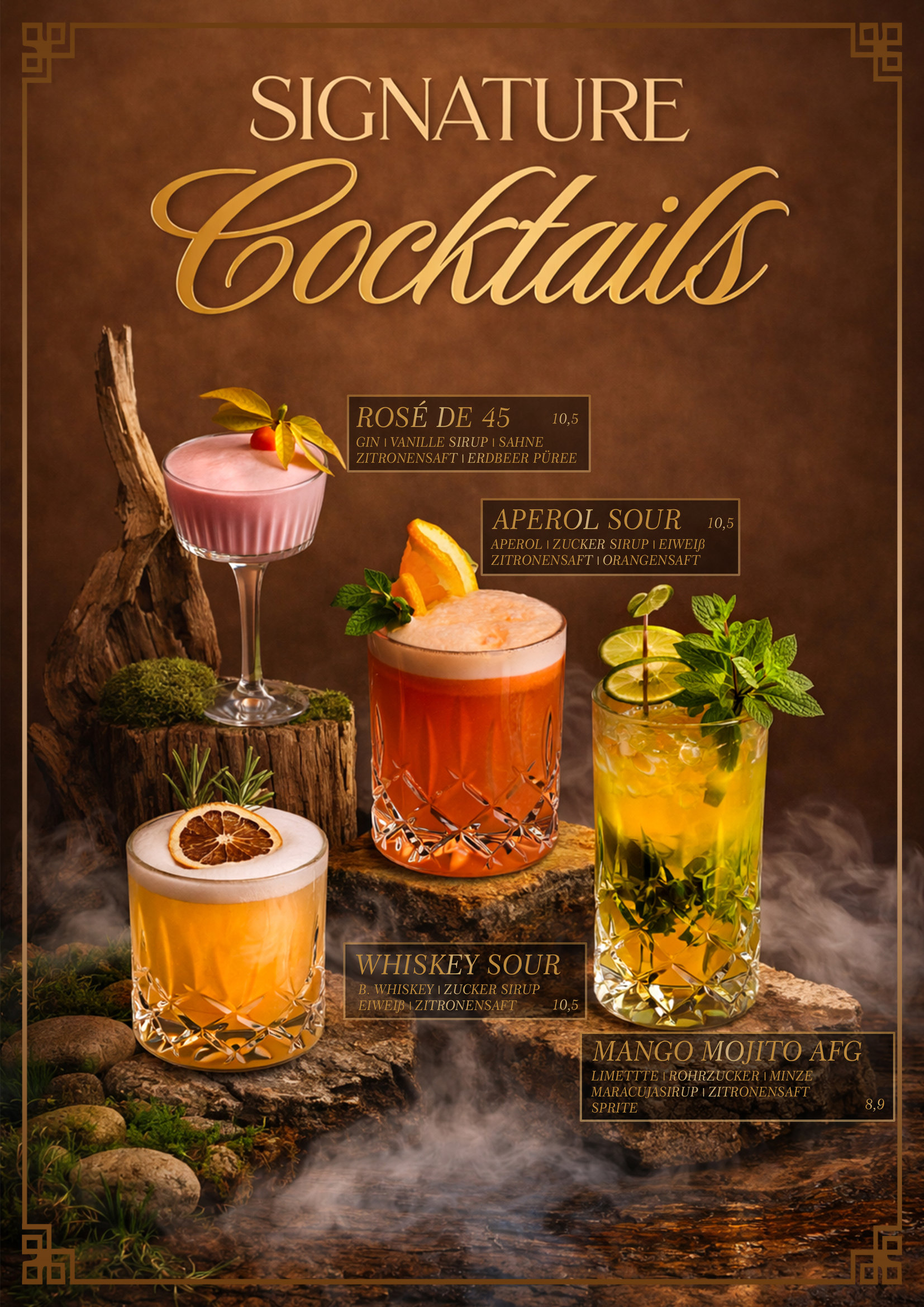 PAPA UMI Signature-Cocktailkarte – zum Vergrößern öffnen